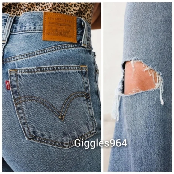 Levi's High Loose Flare Jeans in Take Notes - Picture 8 of 12